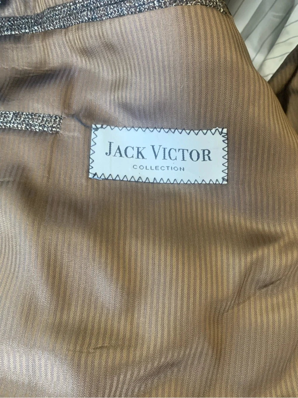 Jack Victor Collection Sport Coat Blazer 48L Wool Bamboo Brown Made in Canada - Picture 3 of 6